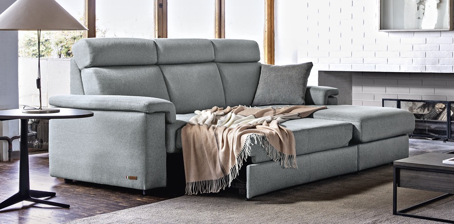 Fagnone - corner sofa with sliding mechanism - right peninsula